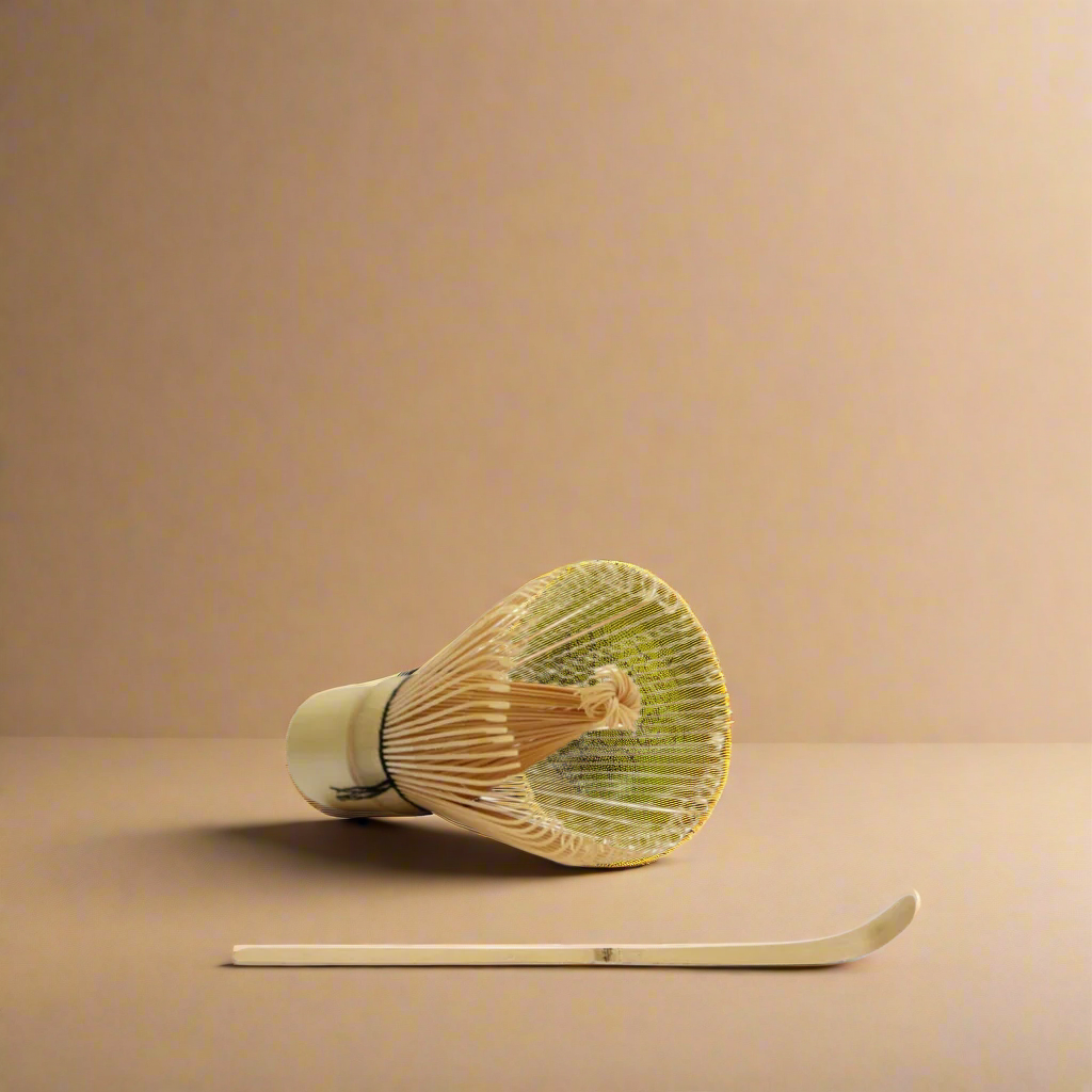 Chasen and matcha scoop set