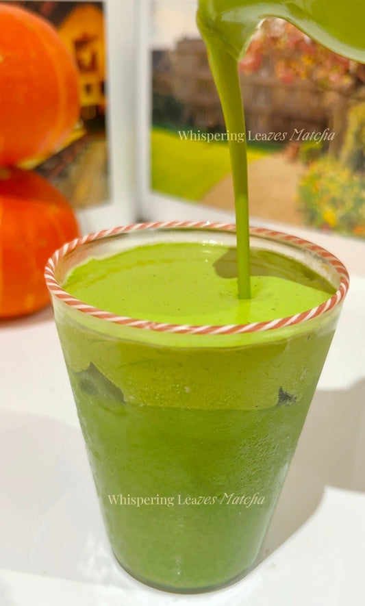 🍵 Whispering Leaves Matcha  Iced Double Matcha Cream Latte