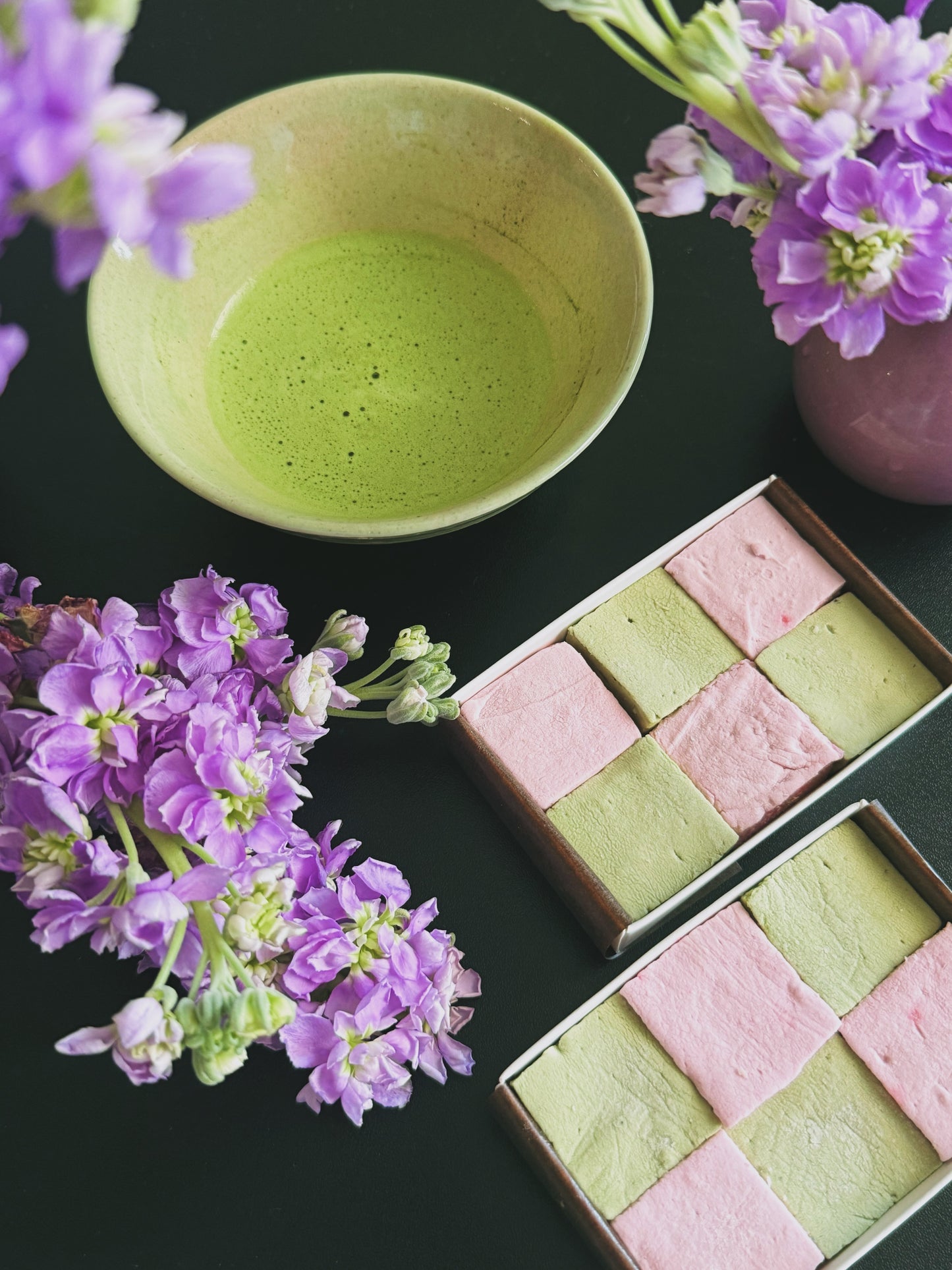 Matcha and Berries Marshmallows